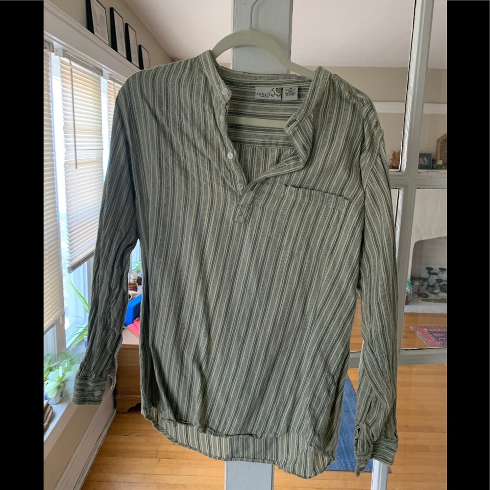 COPY - Flannel Prairie Collared Henley